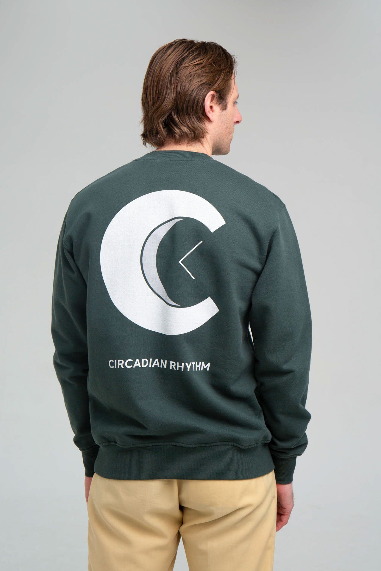Oversized Green 460 GSM French Terry Sweater – Circadian Rhythm