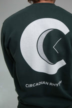CR Logo Green Sweater Back Zoom
