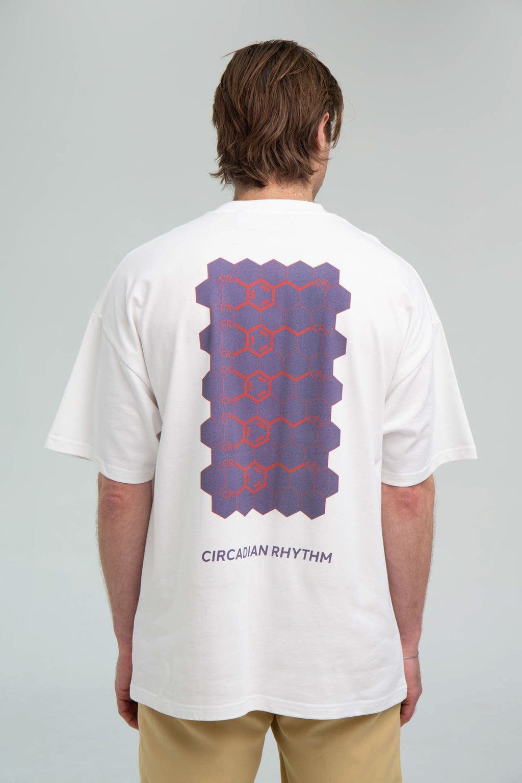 DOPA White T-shirt Blue Print Back