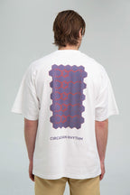 DOPA White T-shirt Blue Print Back
